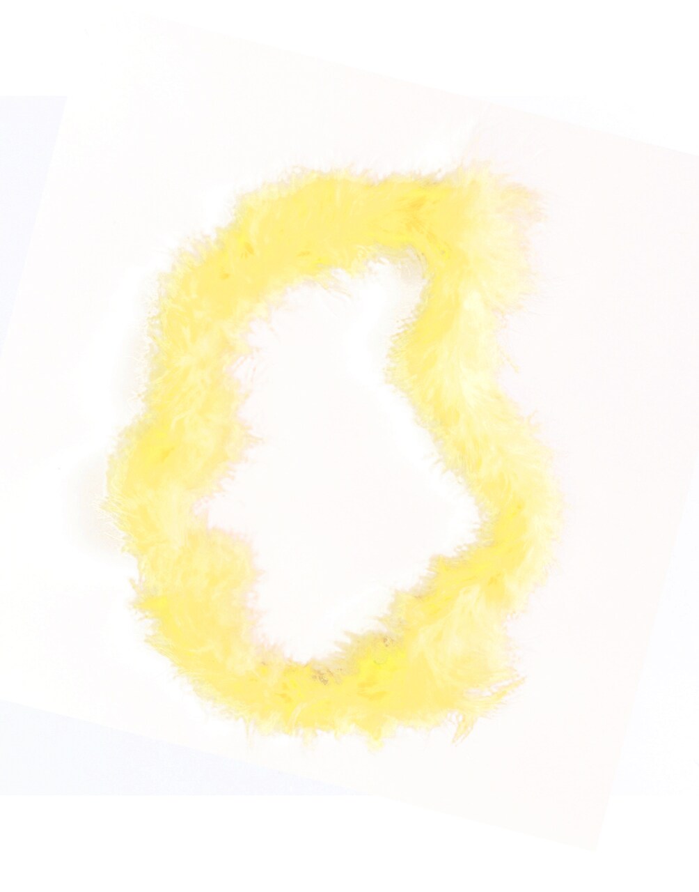 Lot Of 12 44" Yellow Hawaiian Fluffy Boa Necklace Princess Costume Accessory